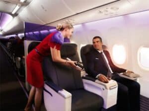 Virgin Australia 737 business wine