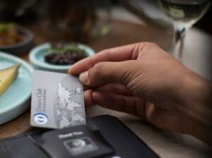 Diners Club card restaurant bill