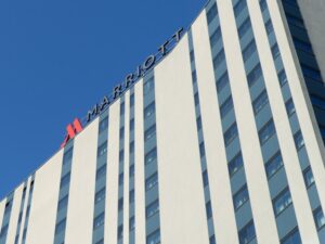 Marriott hotel with logo