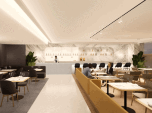 Artist's impression of new Qantas Singapore First Lounge. Image: Qantas.