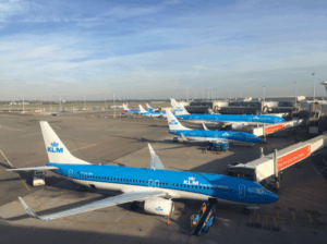 KLM planes AMS Schiphol airport