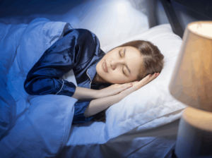 Sleeping in bed