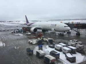 Thai Airways 777 in Oslo