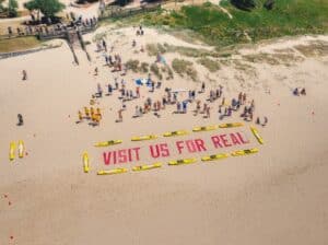 Visit us for real message on beach