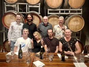 The Australian Frequent Flyer team from left to right: Matt, Lindsay, Bert, Fiona, Ross, Sam, Neil and Jessica