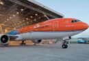 KLM 777 in orange livery