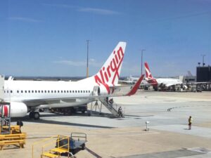 Virgin 737 and Qantas A330 at Melbourne Airport