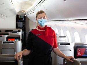 Qantas flight attendant