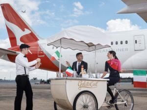 Qantas 787 Italy route launch