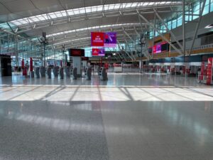 Terminal 3 Qantas check-in area at Sydney Airport