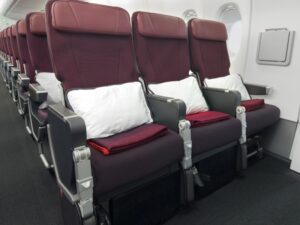 Qantas A380 Economy Class row 48 exit row