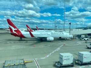 Qantas Boeing 737s at Brisbane Airport