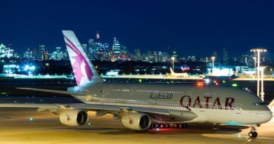 Qatar Airways Airbus A380 at Sydney Airport