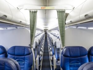 The Business Class toilet is supposed to be exclusively for Business passengers, but Economy passengers often try to sneak in