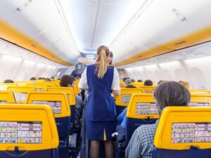 Ryanair Boeing 737 economy flight attendants