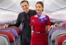 Virgin Australia cabin crew in a Boeing 737