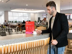 Order Qantas Club coffee via the Skip app