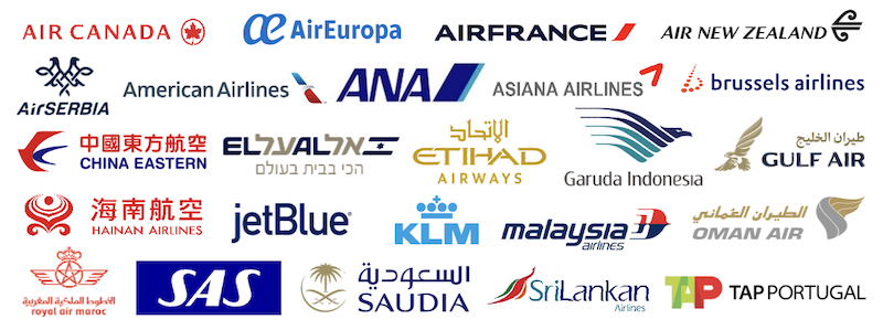 Etihad Guest partner airlines: Air Canada, Air Europa, Air France, Air New Zealand, Air Serbia, American Airlines, ANA, Asiana, Brussels Airlines, China Eastern, EL AL Israel Airlines, Etihad Airways, Garuda Indonesia, Gulf Air, Hainan Airlines, JetBlue, KLM, Malaysia Airlines, Oman Air, Royal Air Maroc, SAS, Saudia, SriLankan Airlines and TAP Air Portugal