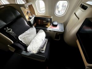 The Qantas international Airbus A330-200 Business Class suite