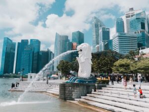 Merlion statue in Singapore