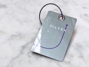 Velocity silver status baggage tag