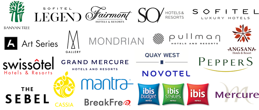 Brands that participate in Accor Plus:Banyan TreeSofitel, Sofitel Legend & SO/SofitelFairmontMGalleryArt SeriesMondrianPullmanSwissôtelAngsanaMercure & Grand MercureQuay WestPeppersThe SebelMantraCassiaNovotelBreakFreeIbis, Ibis Styles & Ibis Budget