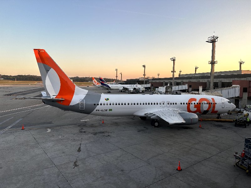 A GOL Airlines Boeing 737 in São Paulo, Brazil