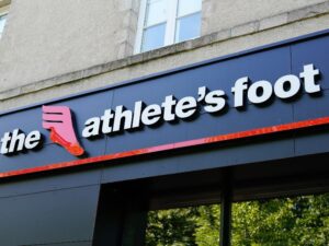 Bordeaux , Aquitaine / France - 07 25 2020 : the athlete's foot logo sign and text outside shop brand of feet footwear sporty retailer