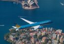 Vietnam Airlines 787 flying over Sydney