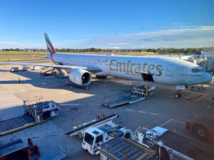 Emirates Boeing 777 at Sydney Airport