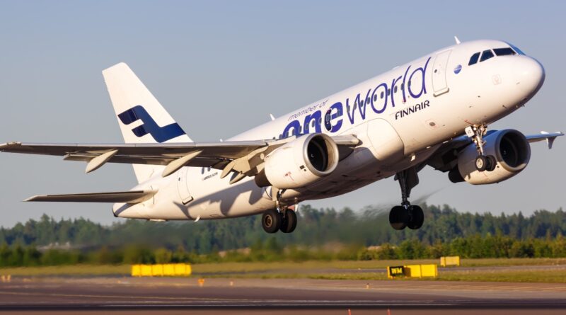 Helsinki, Finland - May 26, 2018: A Finnair Airbus A319 airplane at Helsinki airport (HEL) in Finland.