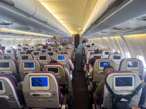 Malaysia Airlines A330-300 Economy Class cabin