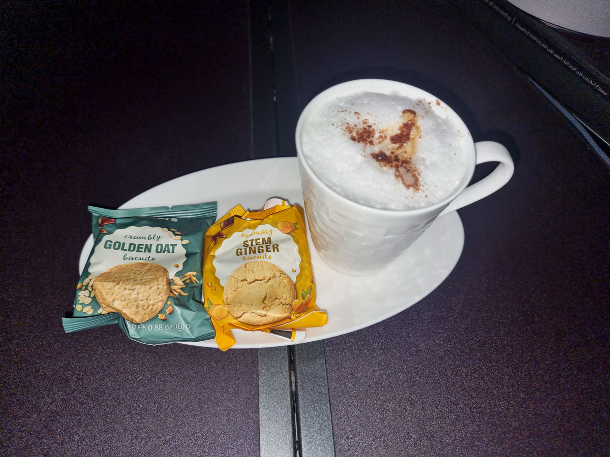 Cappuccino in Business Class on QR934