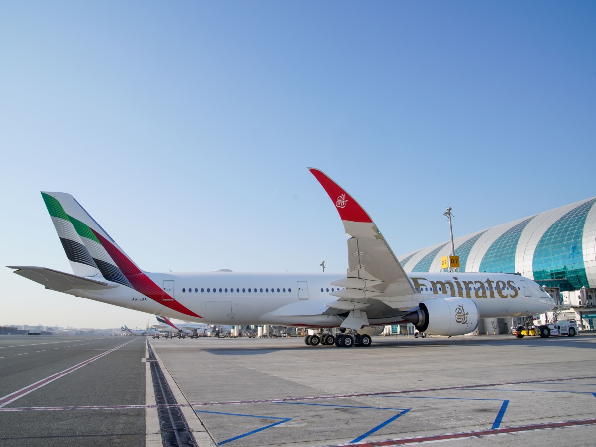 Emirates Airbus A350-900 at Dubai International Airport (DXB)