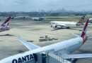 Qantas, Fiji Airways, Malaysia Airlines and Finnair Airbus jets at Sydney Airport