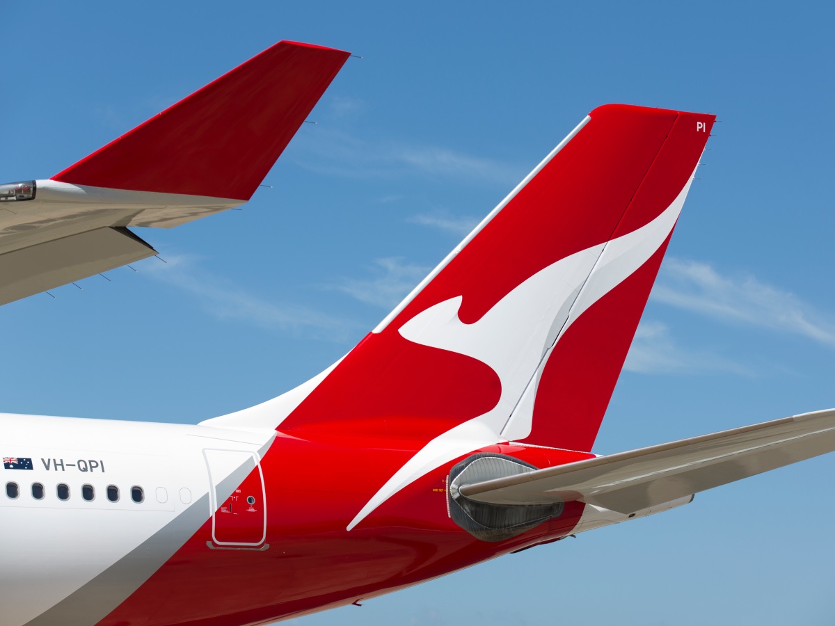 Tail of a Qantas A330-300