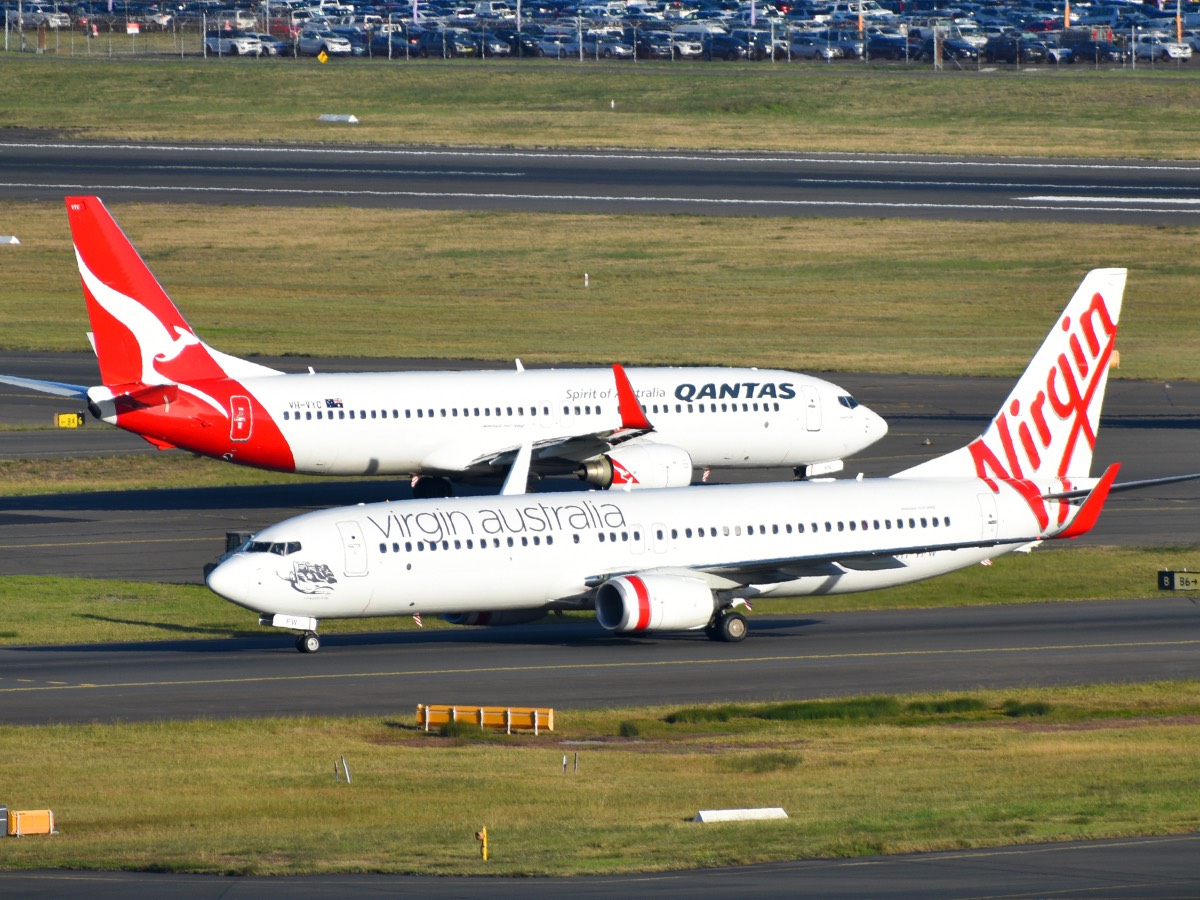 Virgin Australia and Qantas Boeing 737s