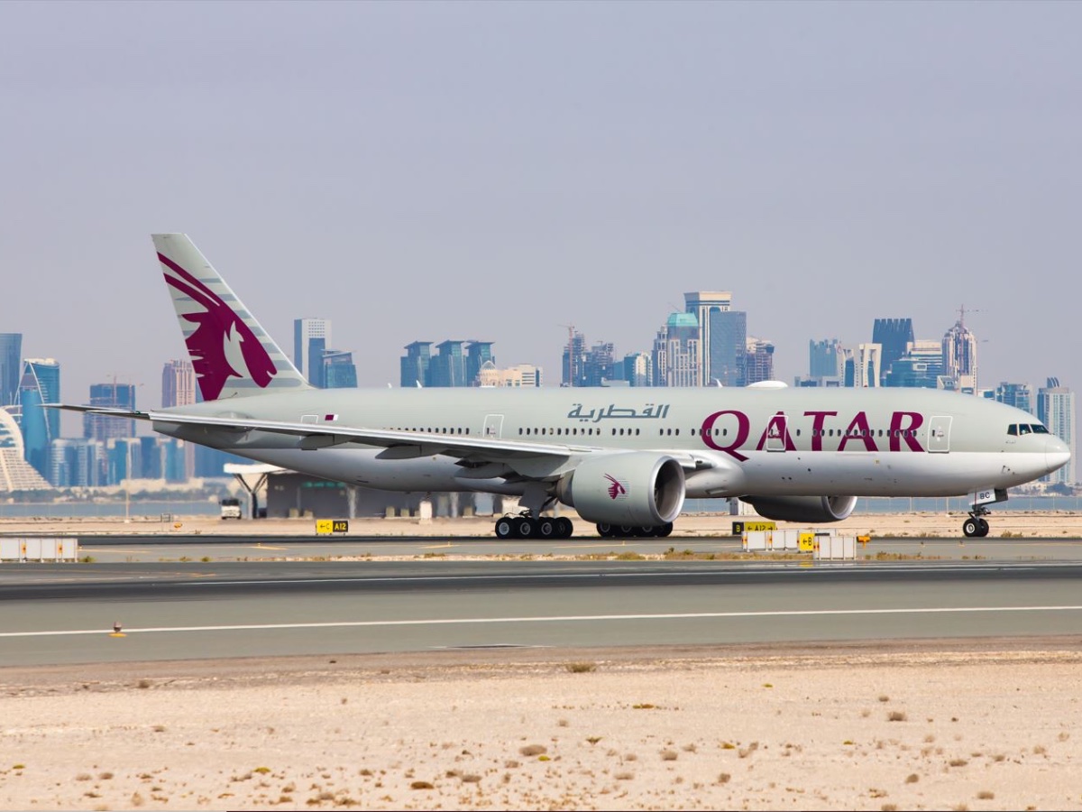 Qatar Airways Boeing 777 in Doha