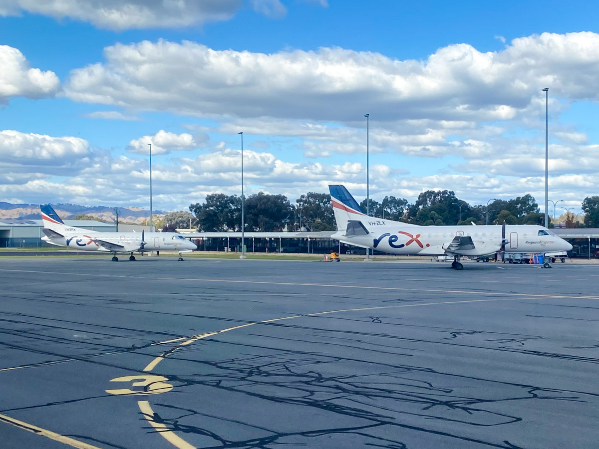 Rex Saab 340 planes at Albury Airport