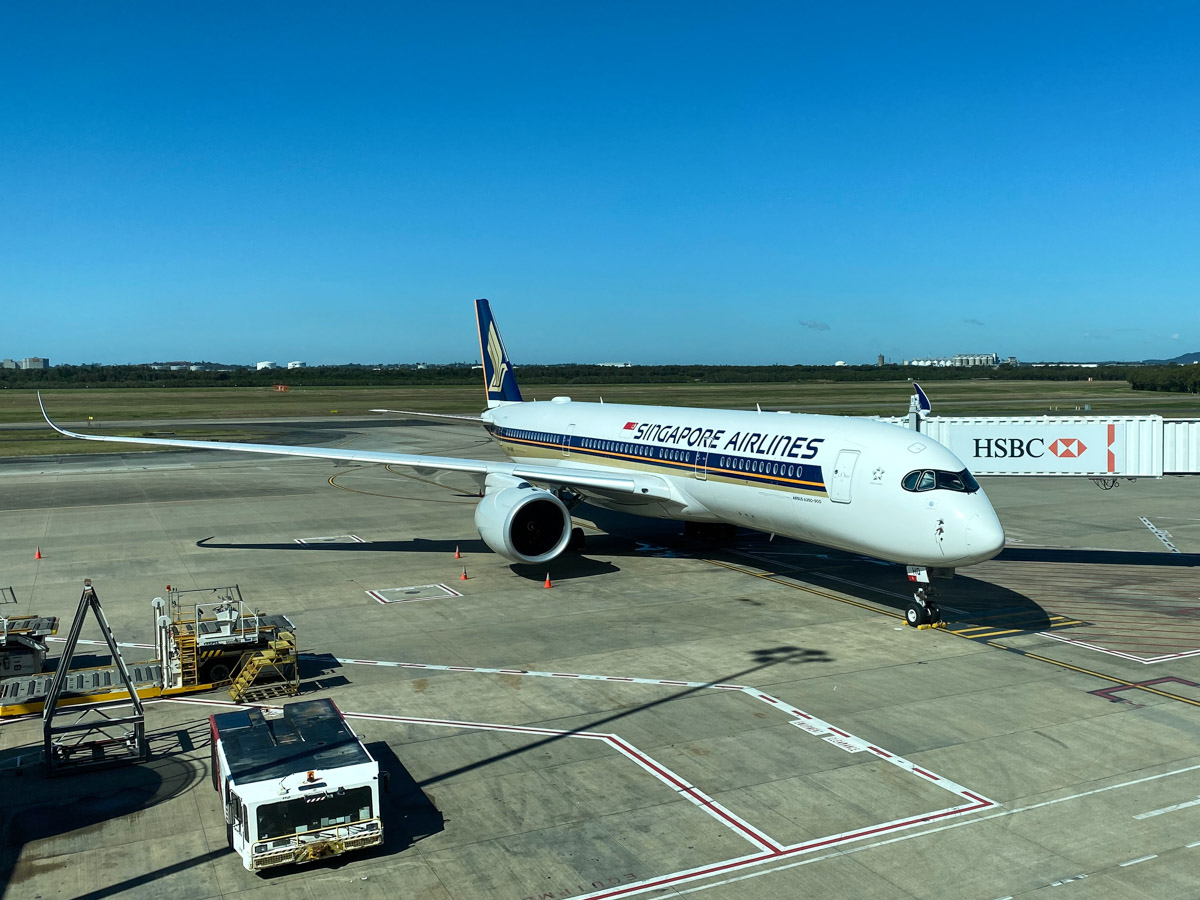 Singapore Airlines A350-900 at Brisbane Airport