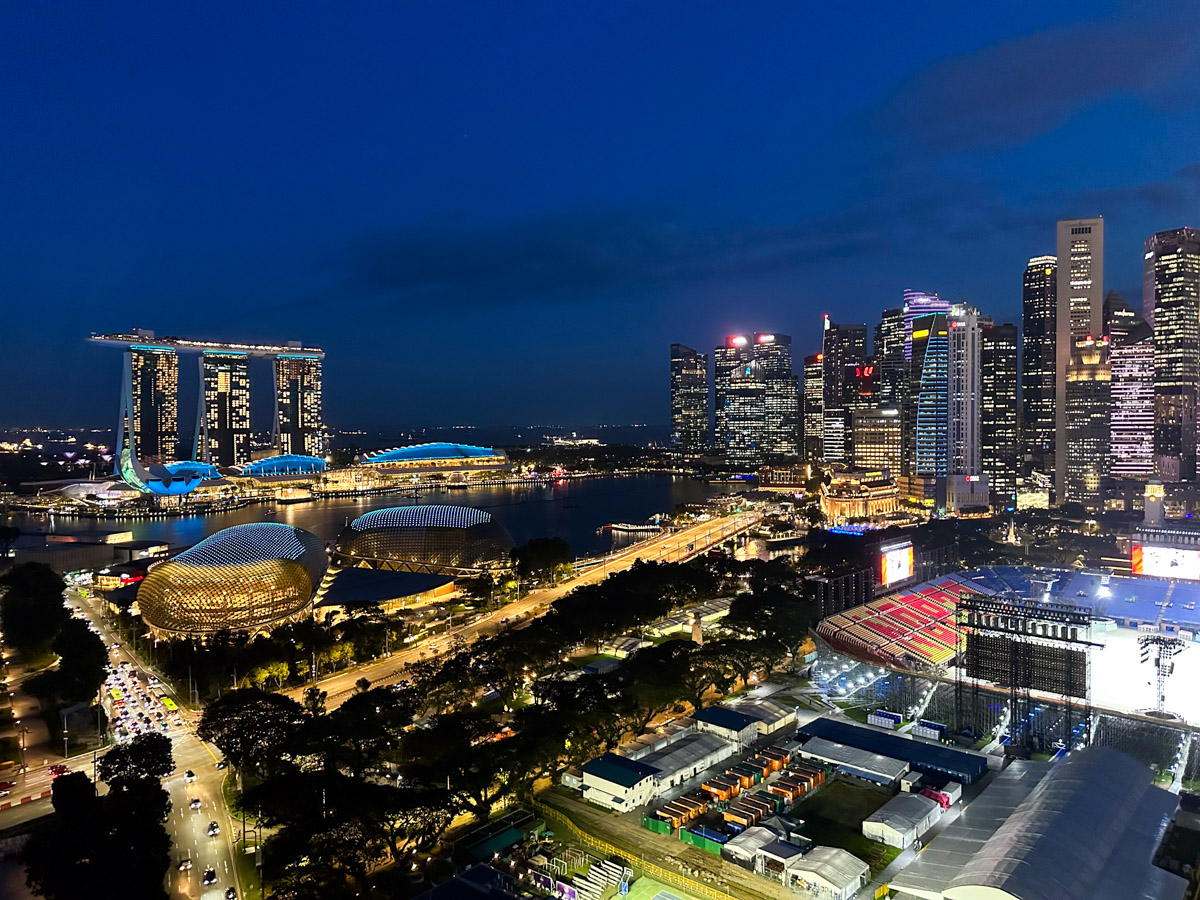 The Singapore skyline