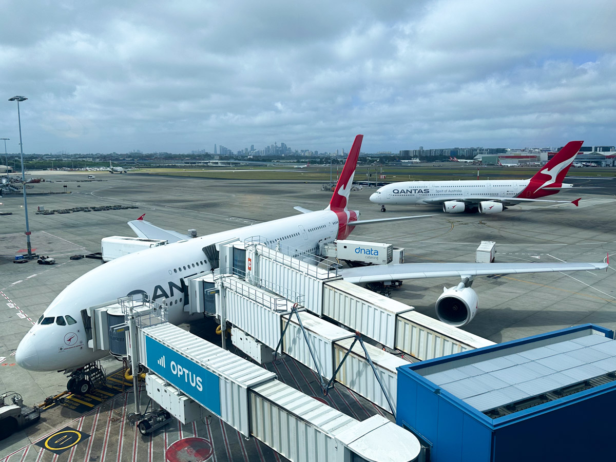 Qantas Airbus A380s at Sydney Airport