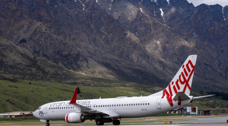 Virgin Australia Boeing 737-800 at Queenstown Airport