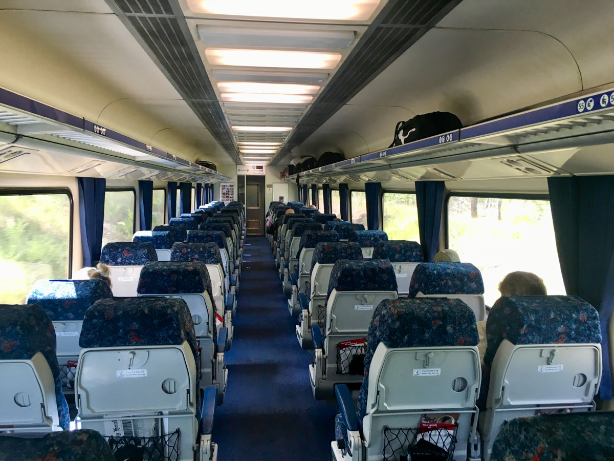 First Class seating on the NSW TrainLink XPT