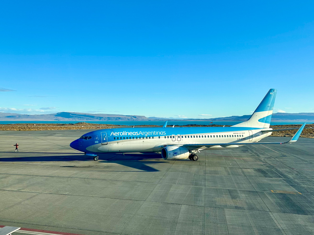 Aerolíneas Argentinas Boeing 737-800 at El Calafate Airport (FTE) in Patagonia, Argentina