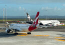 Qantas and Air New Zealand planes at Auckland Airport