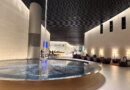 Water feature at the Qatar Airways Al Safwa Lounge Doha