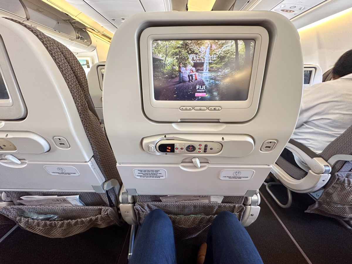 Legroom in Fiji Airways A330 Economy Class