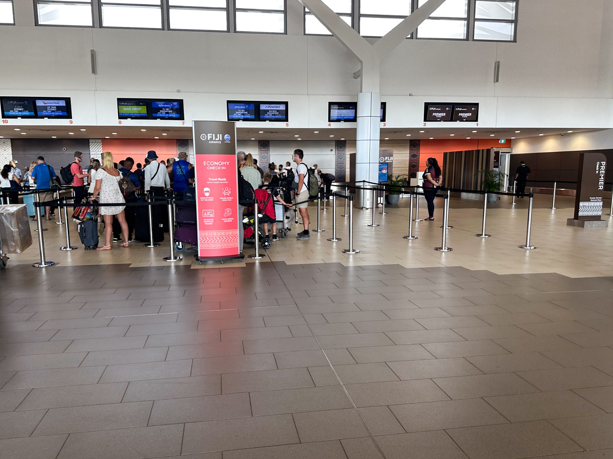 Fiji Airways check-in counters at Nadi International Airport