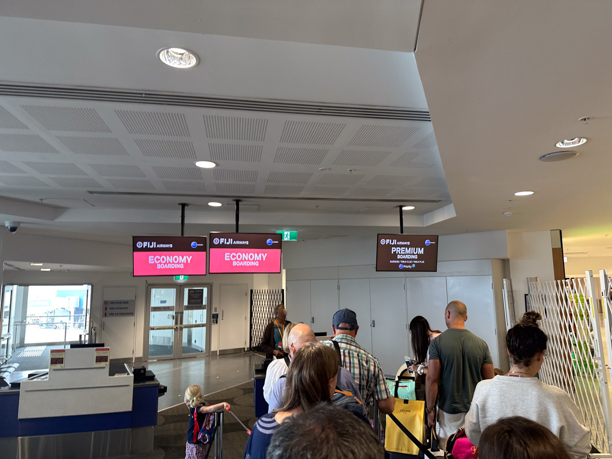 Boarding FJ910 at Sydney Airport